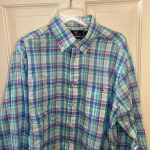 Vineyard Vines Mens Large Linen Slim Fit